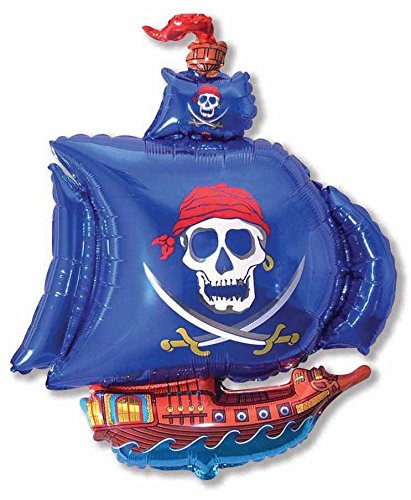 Ballonim® Piratenschiff blau ca. 80cm Luftballons Folienballon Party DekorationGeburtstag von Ballonim
