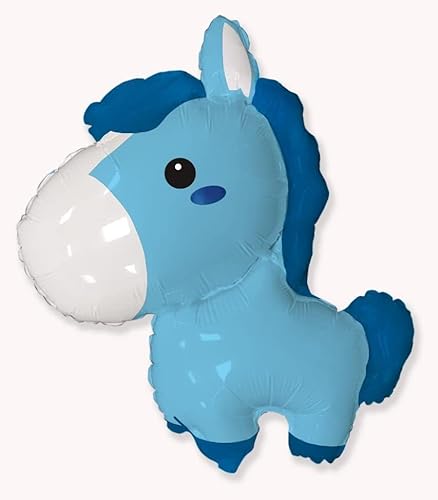 Ballonim® Pony Blau ca. 70cm Luftballons Folienballon Party DekorationGeburtstag von Ballonim