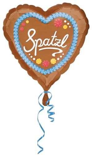 Lebkuchen Spatzl Herz 45 cm Folienballon Party DekorationGeburtstag von Ballonim