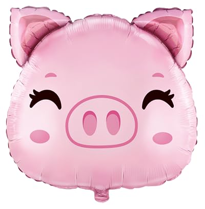 Schweine Kopf 70 cm Folienballon Party Dekoration von Ballonim