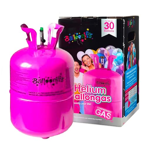 BALLOONIFY Helium Gasflasche 0,20m³ Helium für 30 Luftballons, Einwegflasche mit Heliumgas, deal für Geburtstag, Party, Hochzeit, Folien Luftballons | Einweg Gasflasche recyclebarem BALLOONIFY Helium Gasflasche 0,20m³ Helium für 30 Luftballons, Einwegflasche mit Heliumgas, deal für Geburtstag, Party, Hochzeit, Folien Luftballons | Einweg Gasflasche recyclebarem von Balloonify