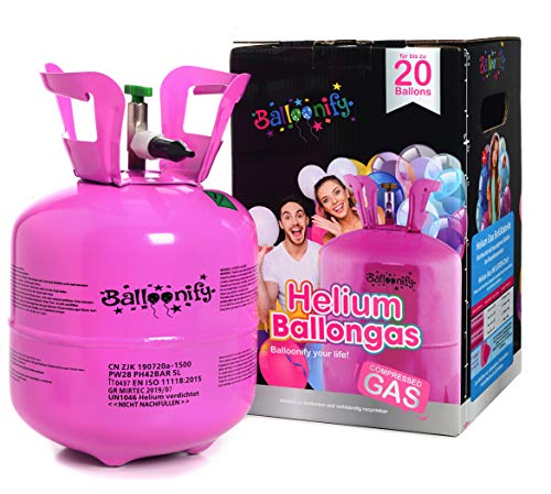 Balloonify Helium Balloon Gas, Helium Gas Flasche Klein für ca. 20 Ballons Balloonify Helium Balloon Gas, Helium Gas Flasche Klein für ca. 20 Ballons von Balloonify