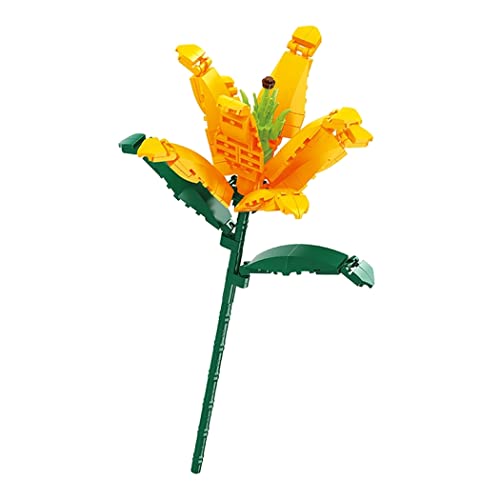 Blumenmodell zum Bauen mit kleinen Bausteinen. Gelbe Narzisse von Balody