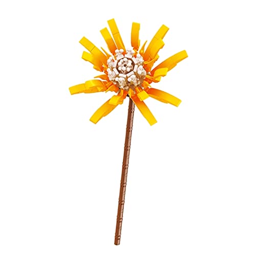 Blumenmodell zum Bauen mit kleinen Bausteinen. Gelbe holländische Chrysantheme von Balody