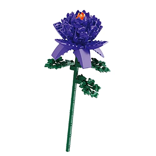 Blumenmodell zum Bauen mit kleinen Bausteinen. Violette Pfingstrose von Balody