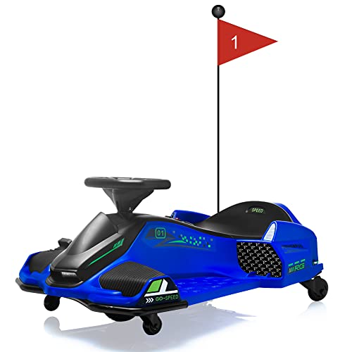 24-V-Driftauto, 7-Ah-Akku, büRstenloser 180-W-Motor, Elektrisches Drift-Gokart für Kinder für Fahrer Bis 50 Kg, Mit Musik, Led-Licht Vorne Und Hinten, Alarm Bei Niedrigem Ladestand,Blau 24-V-Driftauto, 7-Ah-Akku, büRstenloser 180-W-Motor, Elektrisches Drift-Gokart für Kinder für Fahrer Bis 50 Kg, Mit Musik, Led-Licht Vorne Und Hinten, Alarm Bei Niedrigem Ladestand,Blau von Baloveby