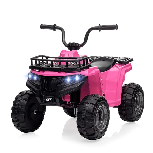 Elektro-Quad 12V Kinderquad, Elektroauto Kinder ATV, 12V Batteriebetriebenes Spielzeugauto, LED-Lichtern für Jungen Und MäDchen Ab 2-5 Jahren von Baloveby