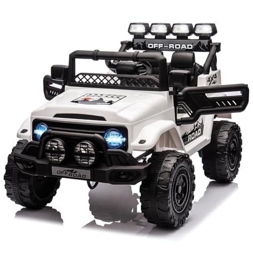 Kinder Elektroauto, 12V Elektroauto für Kinder Mit Fernsteuerung, Musik & LED & Radio & Hupe & Bluetooth, 3 Geschwindigkeiten, Elektroauto Kinder Ab 3 Jahre Kinder Elektroauto, 12V Elektroauto für Kinder Mit Fernsteuerung, Musik & LED & Radio & Hupe & Bluetooth, 3 Geschwindigkeiten, Elektroauto Kinder Ab 3 Jahre von Baloveby