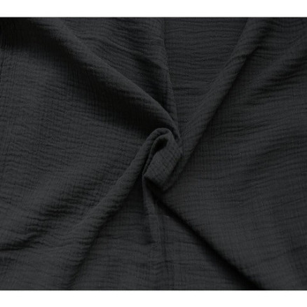 Baumwollkrepp Stoff 135cm 032 Dunkelgrau - 50cm von Balsløw