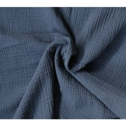 Baumwollkrepp Stoff 135cm 059 Dunkle Jeans - 50cm von Balsløw