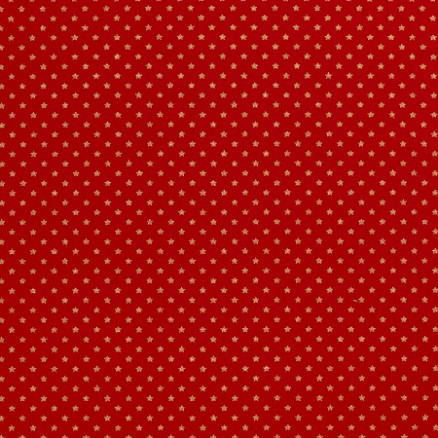 Baumwoll-Popeline-Stoff 145 cm 015 - Rot mit kleinen Sternen von Balsløw