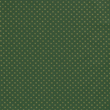Baumwoll-Popeline-Stoff 145 cm 025 - Grün mit kleinen Sternen von Balsløw