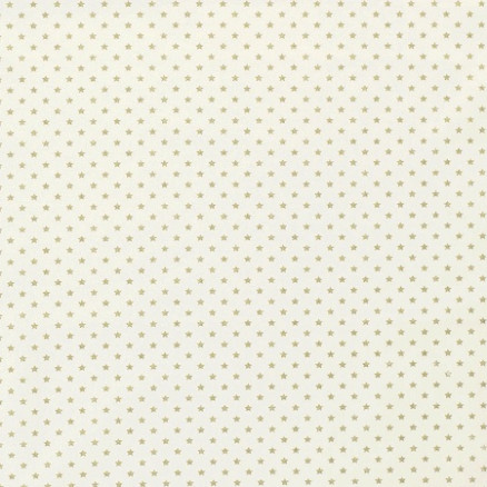 Baumwoll-Popeline-Stoff 145 cm 051 - Beige mit kleinen Sternen von Balsløw