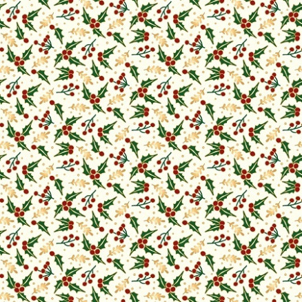 Baumwoll-Popeline-Stoff 145cm 051 - Beige mit Stechpalme Baumwoll-Popeline-Stoff 145cm 051 - Beige mit Stechpalme von Balsløw