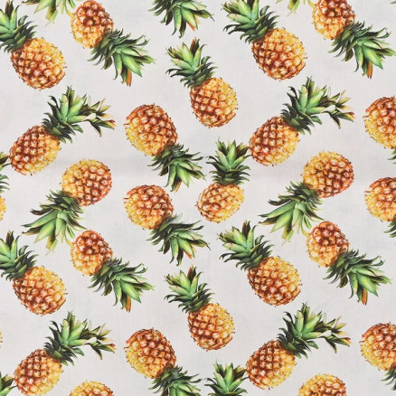 Baumwoll-Popeline-Stoff 150cm 034 - Ananas von Balsløw