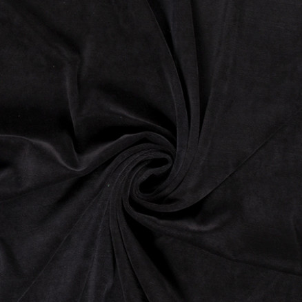 Baumwollvelour Stoff 150cm 69 Schwarz - 50cm von Balsløw