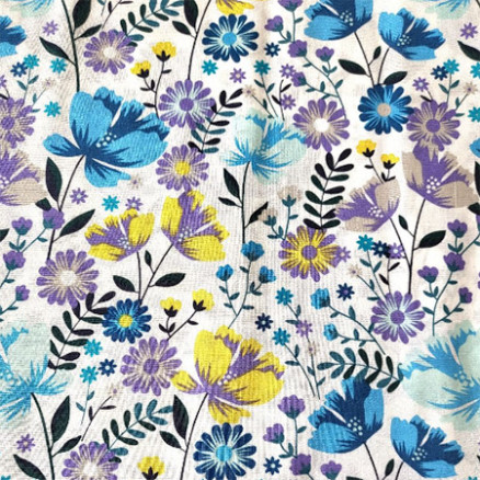Baumwollpopeline Blumen 150cm 040 - 50 cm von Balsløw