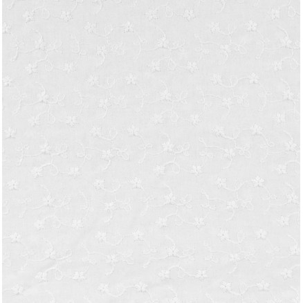 Baumwollstoff mit Stickerei 135cm 050 Weiß - 50cm Baumwollstoff mit Stickerei 135cm 050 Weiß - 50cm von Balsløw