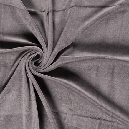 Baumwollvelour Stoff 150cm 168 Grau - 50cm von Balsløw