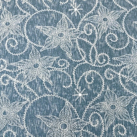 Denim-Stoff 145cm 50 Blume - 50cm von Balsløw