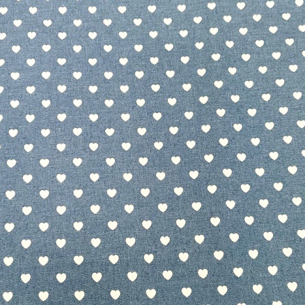 Denim-Stoff 145cm 50 Herzen - 50cm von Balsløw