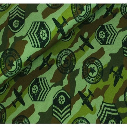 French Terry Print Stoff 150cm 001 Camo - 50 cm von Balsløw