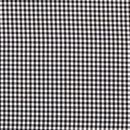 Gabardine mit Karo 150cm 003 Schwarz und Weiß - 50cm von Balsløw