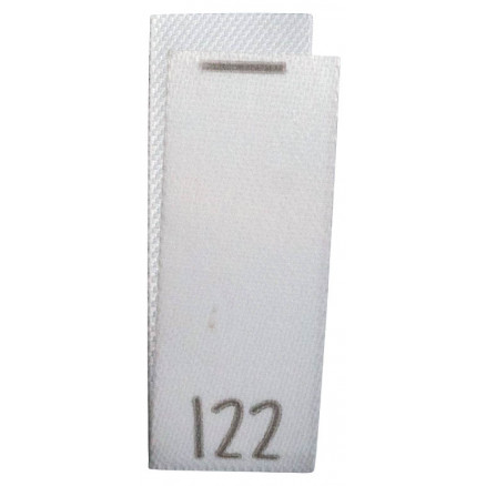 Größenschild/Etikett 122 Weiß -1 Stück von Balsløw
