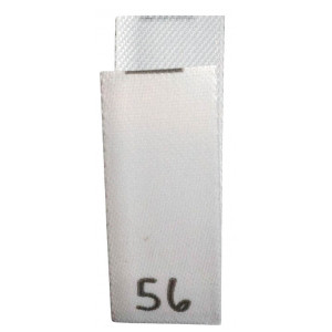 Größenschild/Etikett 56 Weiß -1 Stück von Balsløw