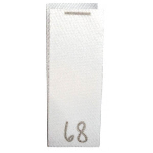 Größenschild/Etikett 68 Weiß -1 Stück von Balsløw