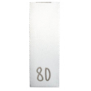 Größenschild/Etikett 80 Weiß -1 Stück von Balsløw