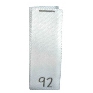 Größenschild/Etikett 92 Weiß -1 Stück von Balsløw