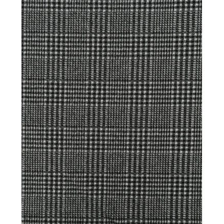 Jacquard-Stoff 150cm 069 - Schwarz mit kleinen Karos von Balsløw