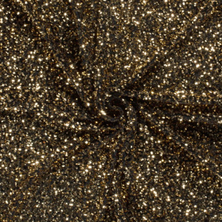 Polyester Pailletten-Stoff 145cm 80 Gold - 50cm von Balsløw