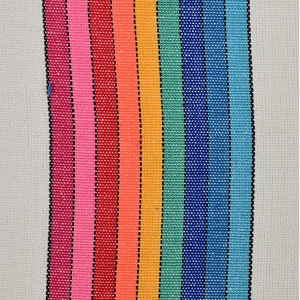 Canvas Meterware mit Streifen 150cm 151 Multi - 50 cm von Balsløw