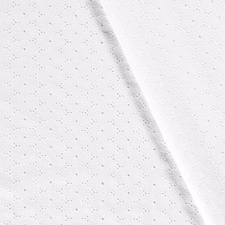 Broderie Anglaise 135cm 050 Weiß Design 4 - 50cm von Balsløw
