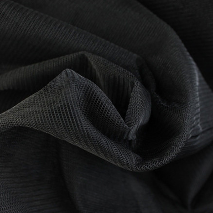 Tüll mit Glitzer Stoff 150cm 5 Schwarz - 50cm von Balsløw