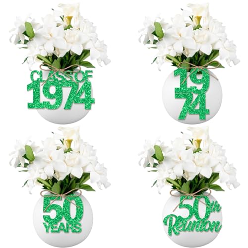 Balterever 24 Stück 50. Klassentreffen-Tags, grün, 1974-Jahrestreffen-Tags, Dekorationen, Klasse von 1974, Wiedersehensdekorationen, 50. Klassentreffen-Dekorationen für High School, 50-Jahres- Balterever 24 Stück 50. Klassentreffen-Tags, grün, 1974-Jahrestreffen-Tags, Dekorationen, Klasse von 1974, Wiedersehensdekorationen, 50. Klassentreffen-Dekorationen für High School, 50-Jahres- von Balterever