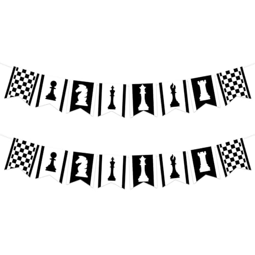 Balterever Schach-Banner-Dekorationen, Schach-Motto-Party-Dekorationen, Banner, Girlanden-Dekoration, lustiges Brettspiel, Schach-Party-Dekoration für Schachliebhaber, Schachspieler, Balterever Schach-Banner-Dekorationen, Schach-Motto-Party-Dekorationen, Banner, Girlanden-Dekoration, lustiges Brettspiel, Schach-Party-Dekoration für Schachliebhaber, Schachspieler, von Balterever