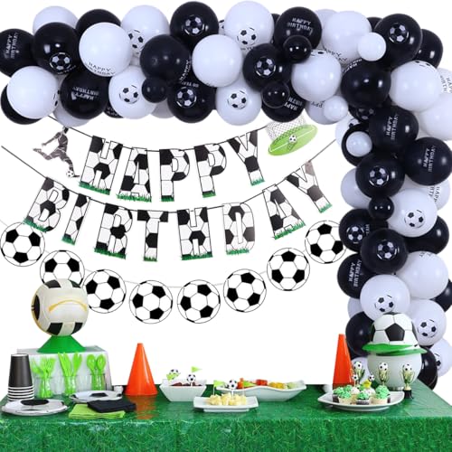 Fußball Geburtstag Party Dekorationen für Jungen Fußball Party Dekorationen Schwarz Weiß Fußball Ballon Girlandebogen für Männer Fußball Fans Fußball Spiel Thema Party Fußball Banner Girlande Bunting Fußball Geburtstag Party Dekorationen für Jungen Fußball Party Dekorationen Schwarz Weiß Fußball Ballon Girlandebogen für Männer Fußball Fans Fußball Spiel Thema Party Fußball Banner Girlande Bunting von Balterever