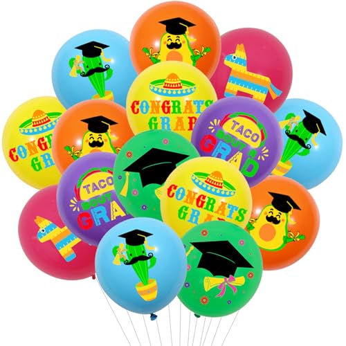 Mexikanische Abschlussballon-Fiesta-Abschlussparty-Dekorationen 2024 Mexikanische Fiesta-Party-Latexballons Mexikanische Klasse von 2024-Abschlussdekorationen für die Abschlussfeier der Klasse von Balterever