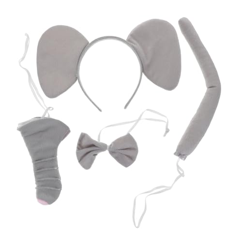 Baluue 1 Satz Elefant -kopfschmuck Set Elefantenohren Kostüm Elefantenkostüm Elefant Kostüm Elefantenohren Und Kofferraum Elefantenkostüm-kit Elefantenstirnband Stoff Grau Baluue 1 Satz Elefant -kopfschmuck Set Elefantenohren Kostüm Elefantenkostüm Elefant Kostüm Elefantenohren Und Kofferraum Elefantenkostüm-kit Elefantenstirnband Stoff Grau von Baluue