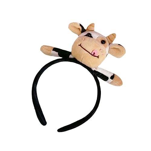 Baluue 1 Stück Hornkarte Kuh Haarschmuck Haar Tragen Neujahrs-haarband Kreative Haarspange Party Hair Hoop Kopfschmuck Für Schöner Haarreif Schwarz Plastik von Baluue