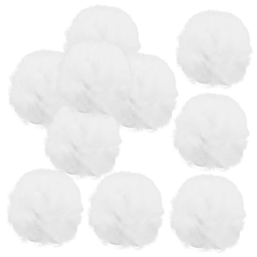 Baluue 10 Stück Teiliges Flauschiger Hasenschwanz mit Anstecknadel Weiß Bunny Tail Kostümzubehör für Damen Vielseitige und Karnevalsdekoration für Kleidung Schuhe Hüte von Baluue