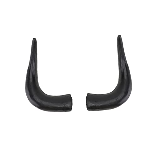 Baluue 1Paar Simulierte Ochsenhorn Kopfbedeckung DIY Requisiten für Halloween Dekoration Realistische Horn Stirnbänder für Karneval Cosplay von Baluue