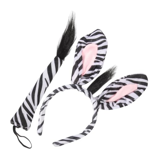 Baluue 1Satz Zebra Stirnband Set Tier Cosplay Zubehör für Karneval Halloween und Mottopartys Hohe Bequem für Erwachsene Baluue 1Satz Zebra Stirnband Set Tier Cosplay Zubehör für Karneval Halloween und Mottopartys Hohe Bequem für Erwachsene von Baluue