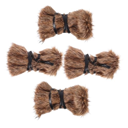 Baluue 2 Paare Beinwärmer Retro Stil Verstellbar Flauschige Polyester Gamaschen Für Frauen Männer Festival Halloween Karneval Cosplay von Baluue