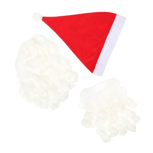 Baluue 2 Sätze Weihnachtsmann Kostüm mit Perücke und Mütze Santa Claus Verkleidung für Weihnachten Party und Karneval Natürlich Weiße Haare Einfach zu Tragen Festliche Weihnachtsdeko Baluue 2 Sätze Weihnachtsmann Kostüm mit Perücke und Mütze Santa Claus Verkleidung für Weihnachten Party und Karneval Natürlich Weiße Haare Einfach zu Tragen Festliche Weihnachtsdeko von Baluue