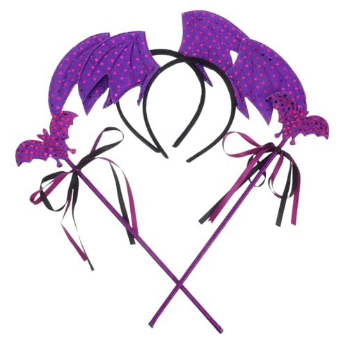 Baluue 2 Satz Halloween Haarreif mit Fledermaus-design und Feenstab Einfache Anwendung Vielseitig für Kostüm Party Karneval und Bühnenauftritte Unisex Zubehör für Halloween-feiern Baluue 2 Satz Halloween Haarreif mit Fledermaus-design und Feenstab Einfache Anwendung Vielseitig für Kostüm Party Karneval und Bühnenauftritte Unisex Zubehör für Halloween-feiern von Baluue
