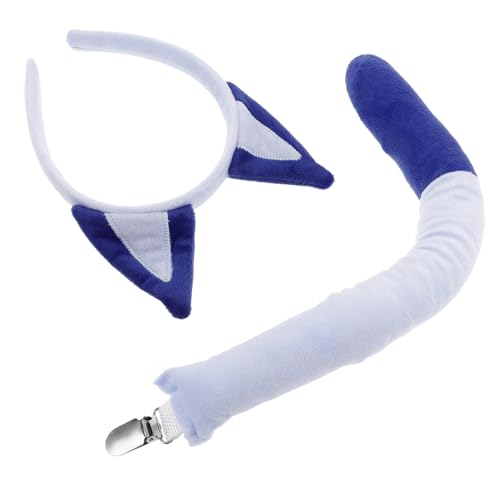 Baluue 2 Stück Blaues Hund Ohren Stirnband mit Weiches Cartoon Tier Haarband für Frauen Komfortables Kostümzubehör für Halloween Cosplay und Themenpartys Set von Baluue